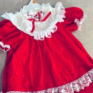 Vintage Toddler Girls Christmas Dress - Evy - 2T